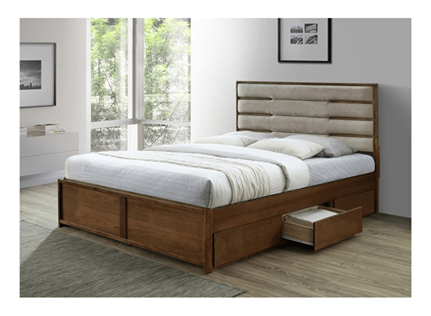 Manželská postel 160 cm Begoa (s roštem)