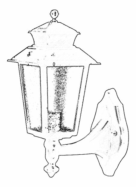 Venkovní nástěnné svítidlo Brett (černá)