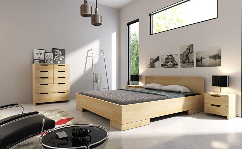 Manželská postel 160 cm Naturlig Stalander Maxi ST (borovice) (s roštem a úl. prostorem)