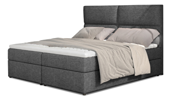 Manželská postel Boxspring 160 cm Amebra (světle šedá) (s matracemi a úl. prostorem)