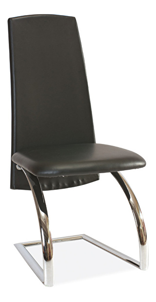 Jídelní židle H-59 chrom černá