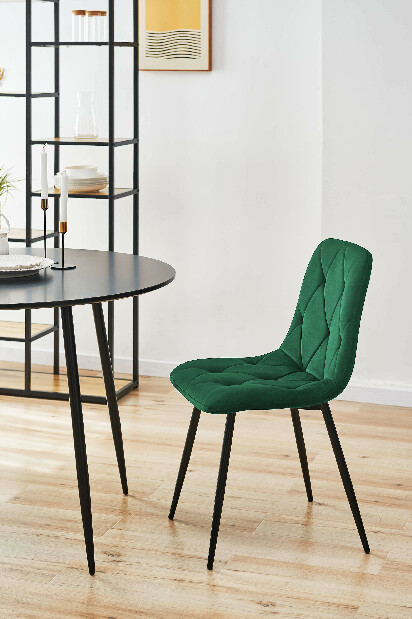 Jídelní židle Saskia (tmavě zelená) *výprodej