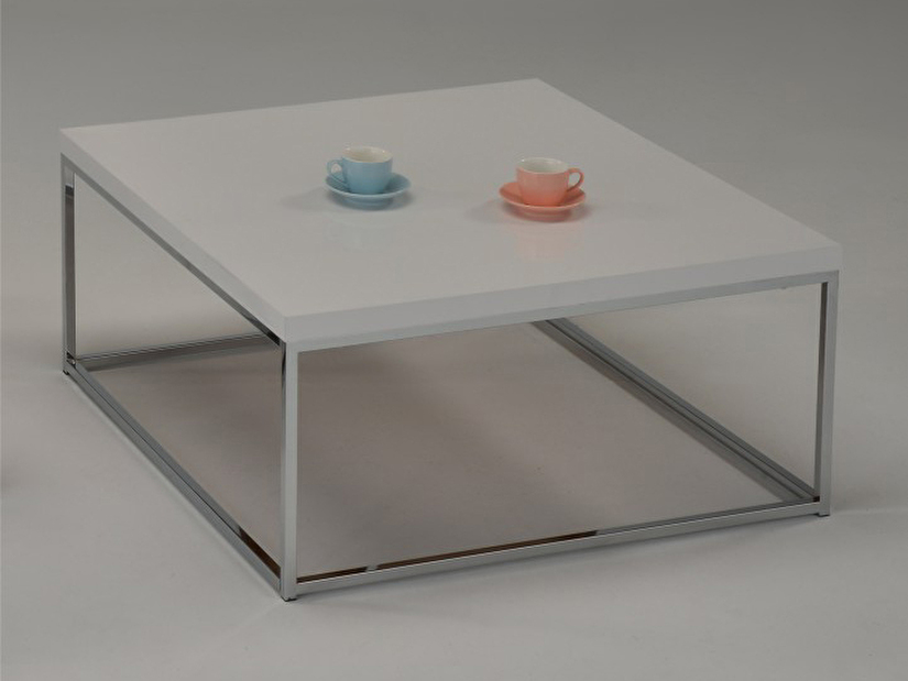 Konferenční stolek Natan (extra vysoký lesk bílý)
