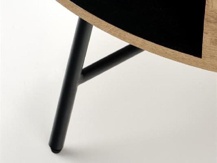 Konferenční stolek Calandra (dub zlatý + černá)