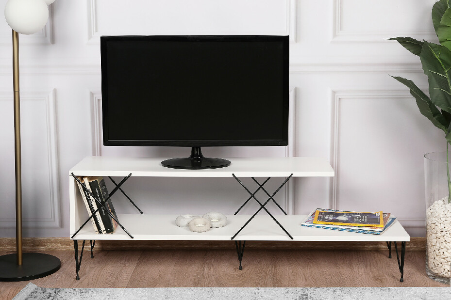 TV stolek/stojan Stret (bílá)