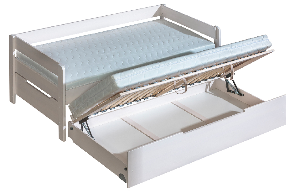 Rozkládací postel 90 cm Balos (s roštem a úl. prostorem)