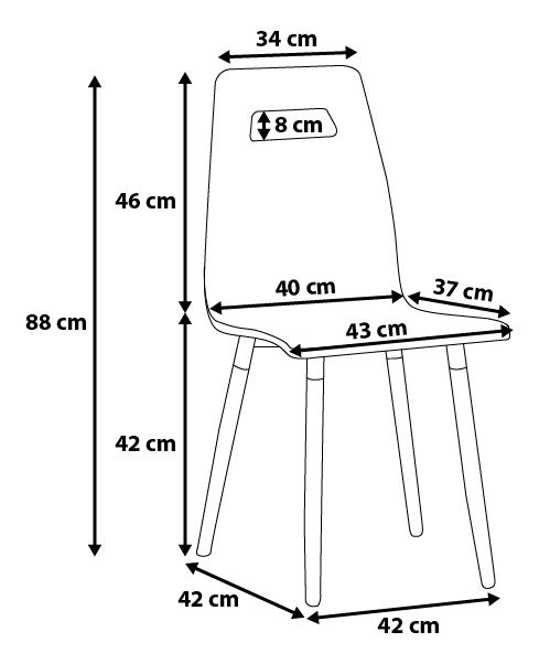 Jídelní židle Bono (černá)
