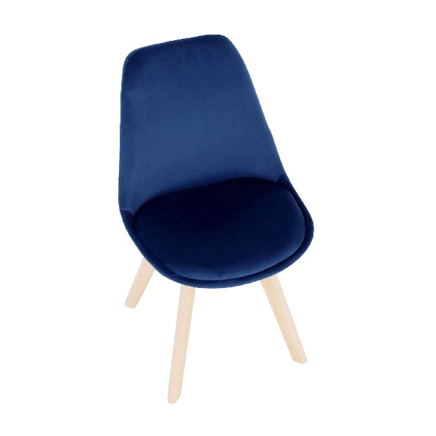 Jídelní židle Blanche (modrá + buk)