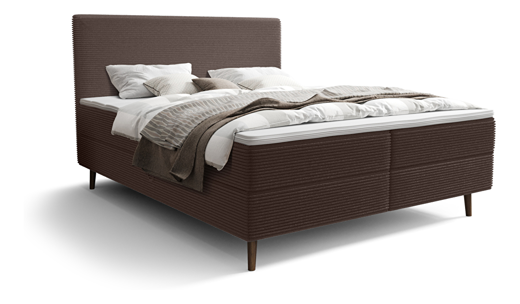 Jednolůžková postel 120 cm Napoli Comfort (hnědá) (s roštem, s úl. prostorem)