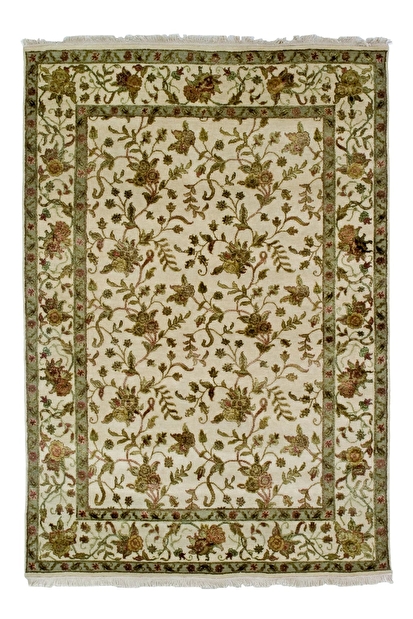 Ručně vázaný koberec Bakero Jaipur prírodný hodváb Vs-9 Beige-Beige 
