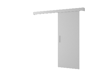 Posuvné dveře 90 cm Sharlene I (bílá matná + bílá + stříbrná)