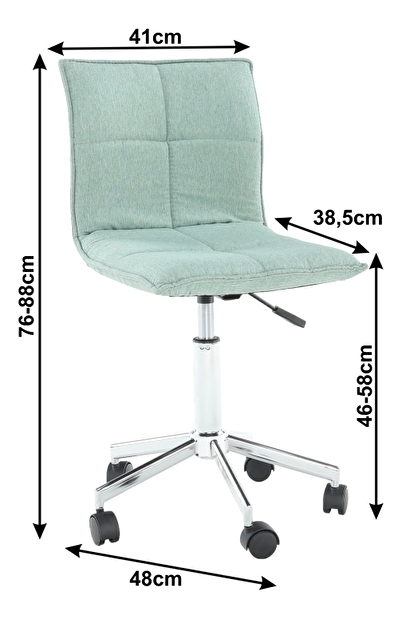 Kancelářská židle Apavu (mentolová)