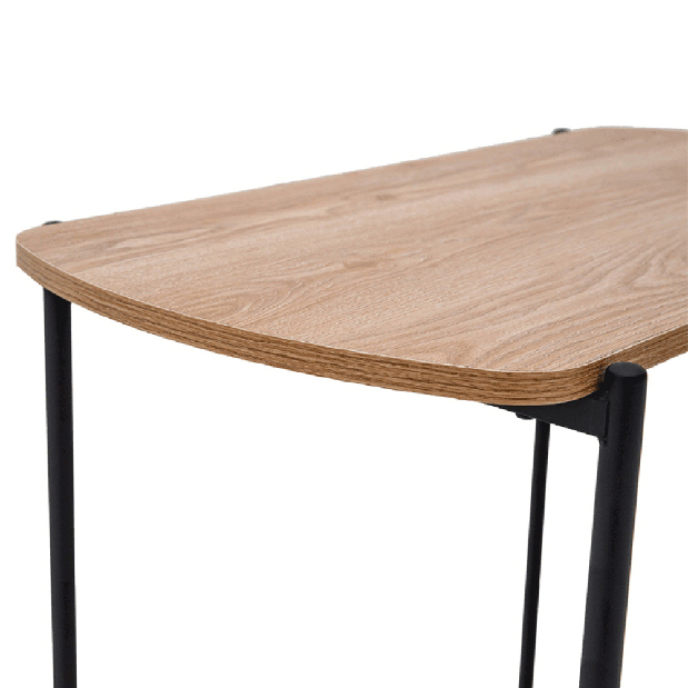 Konzolový stolek Hinbo (akácie + černá)