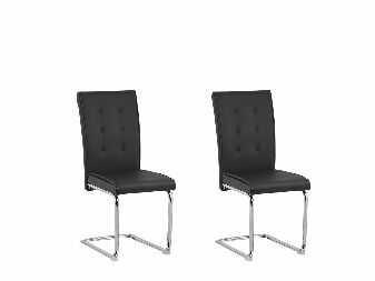 Set 2 ks. jídelních židlí ROVVO (černá)