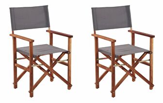 Set 2 ks. zahradních židlí Carli (tmavé dřevo)