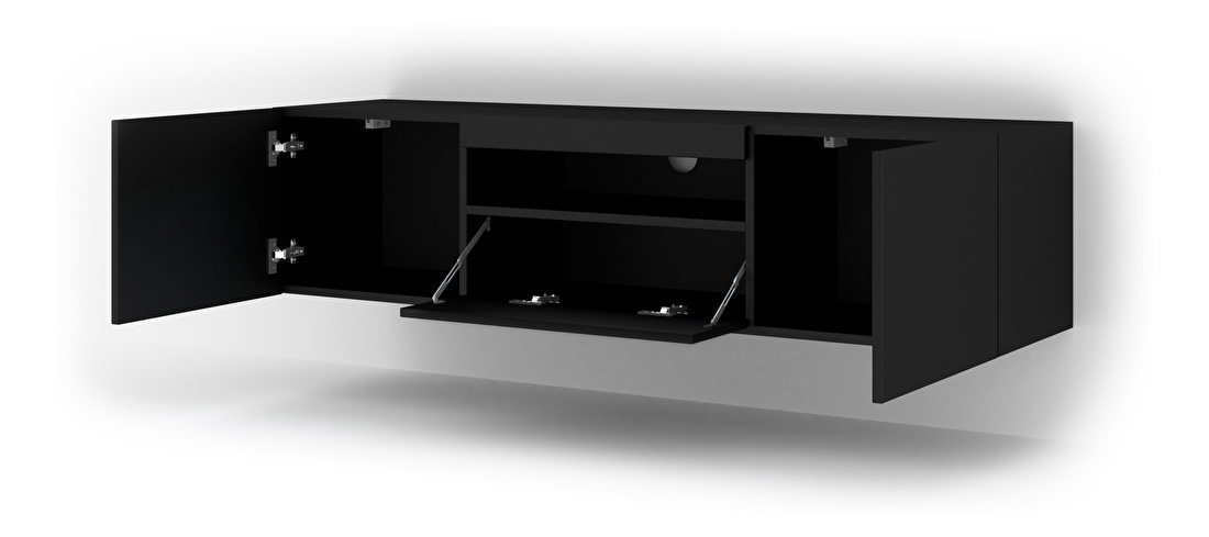 TV stolek/skříňka Aurinko 150 (matná černá)
