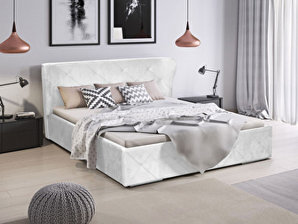 Manželská postel 160 cm Oleus (bílá)