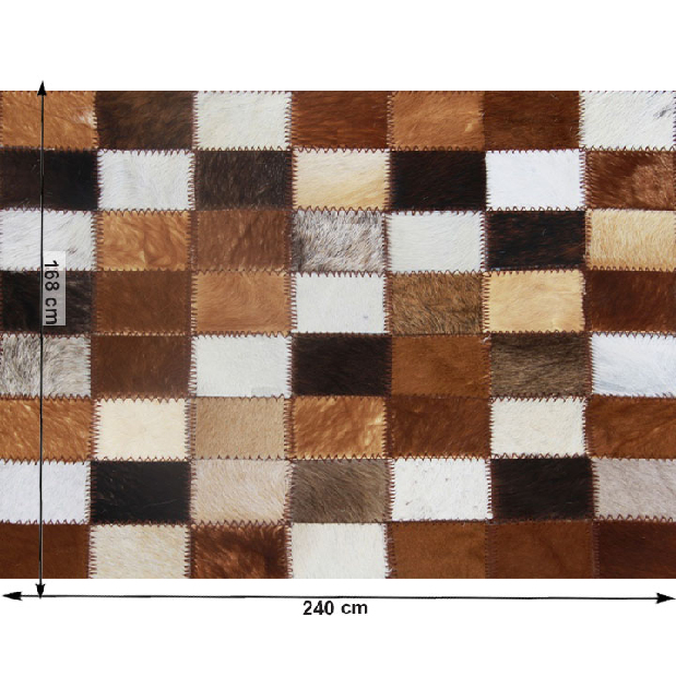 Kožený koberec 168x240 cm Koza typ 3