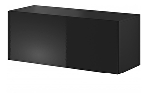 TV stolek/skříňka Viktor 01 (černá + černý lesk)