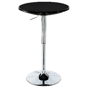 Barový stůl Allanton (černá + chromová)