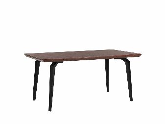 Jídelní stůl AMAS (tmavé dřevo + černá) (pro 6 osob)