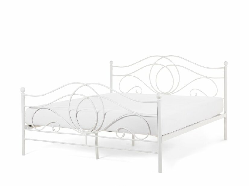 Manželská postel 180 cm LAURA (s roštem) (bílá) *výprodej