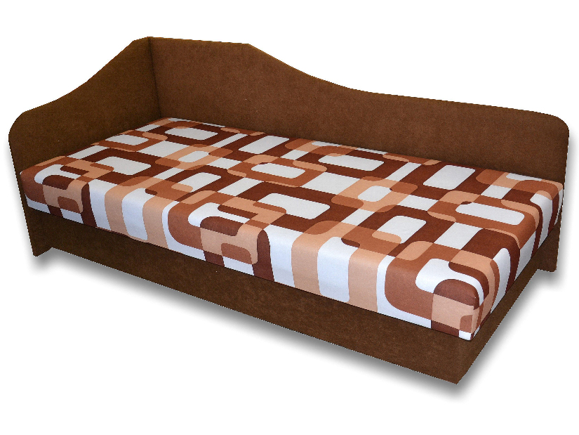 Jednolůžková postel (válenda) 80 cm Lux 87 (Hnědá 13 + Gusto 11) (L) *výprodej