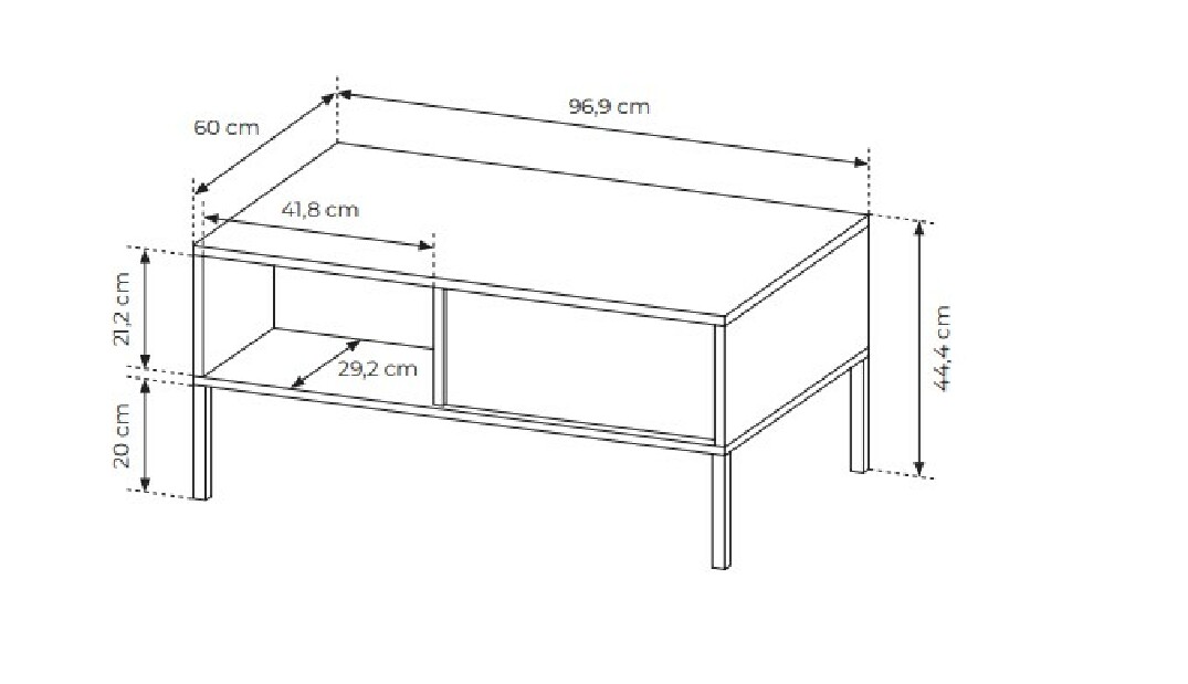 Konferenční stolek Danton 2S (béžová)