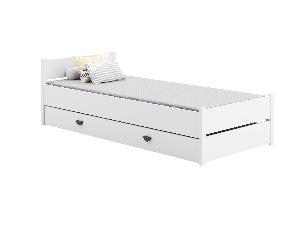 Dětská postel 200x90 cm Marcel II (s roštem a matrací) (bílá)