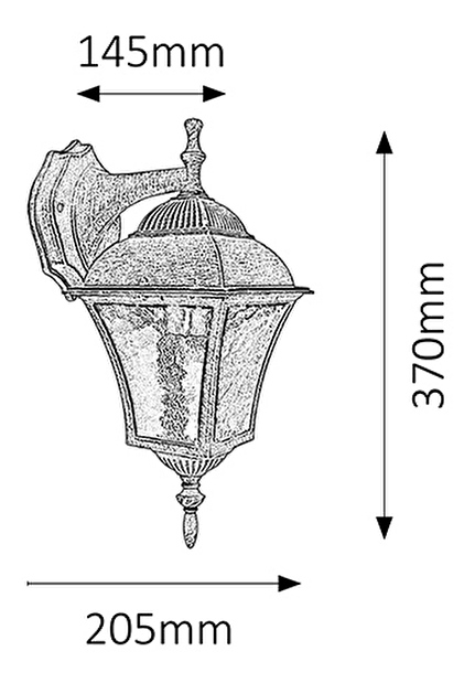 Venkovní svítidlo Toscana 8396 (antická stříbrná)