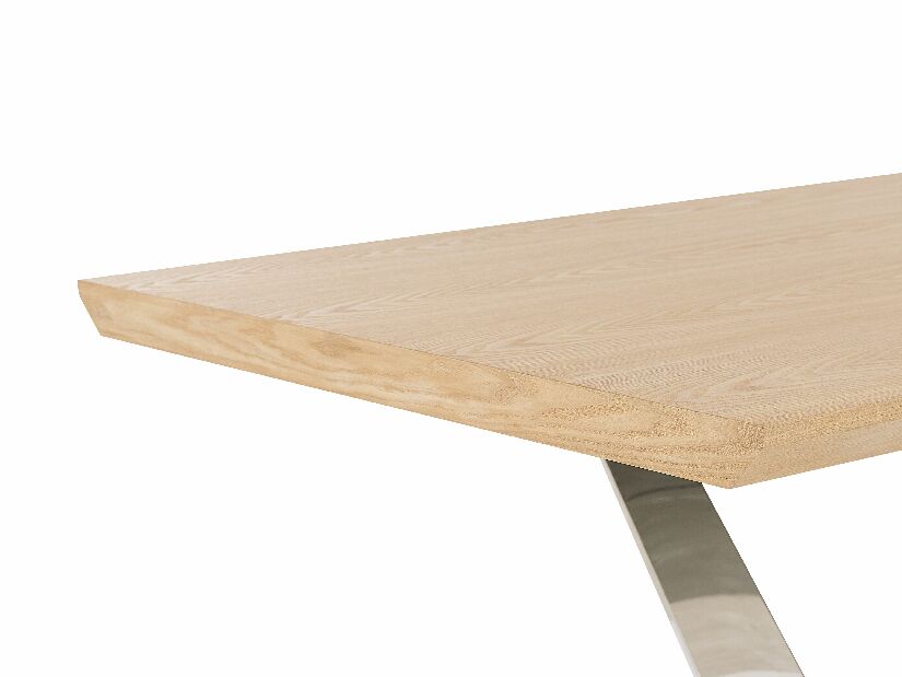 Jídelní stůl BONTOVA (světlé dřevo + stříbrná) (pro 6 osob)