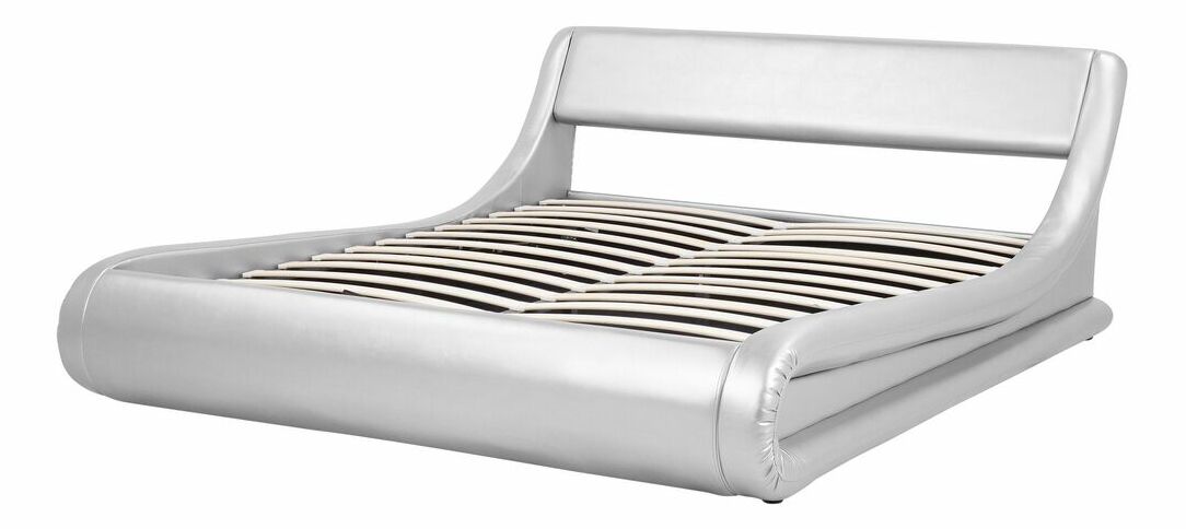 Manželská postel 180 cm AVENUE (s roštem a úl. prostorem) (stříbrná)
