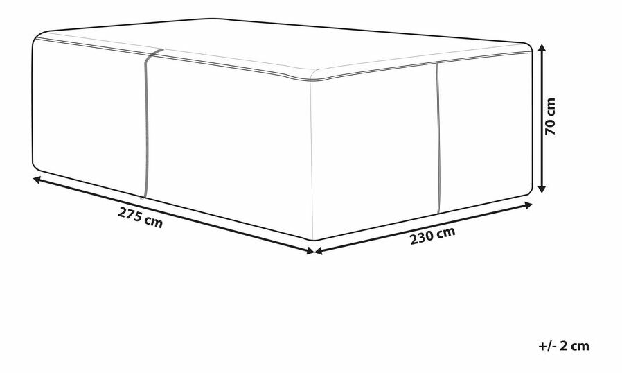 Ochranná plachta pro zahradní nábytek 275 x 230 x 70 cm Chuza (šedá)