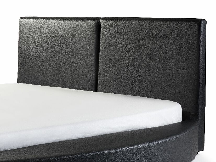 Manželská postel 180 cm LOMA (s roštem) (černá)