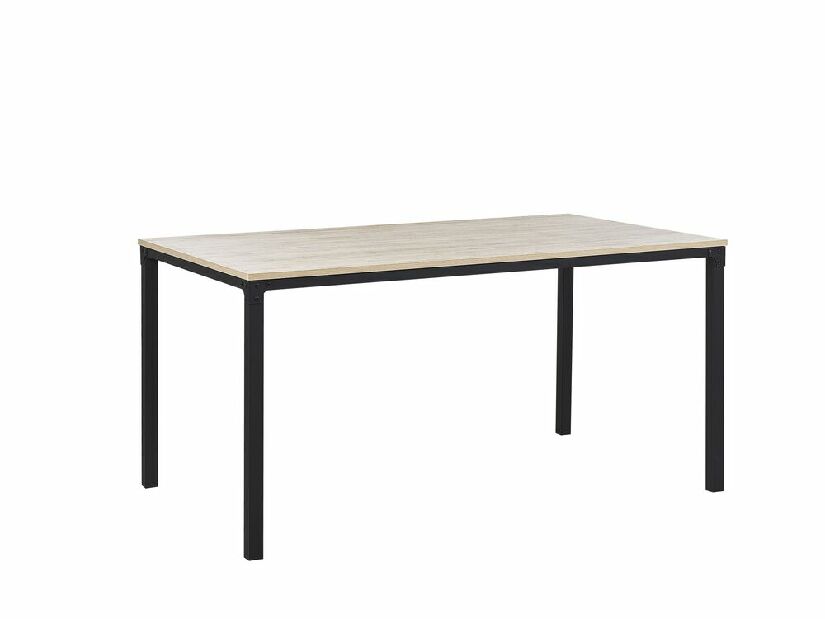 Jídelní stůl HOKOL (světlé dřevo + černá) (pro 6 osob)