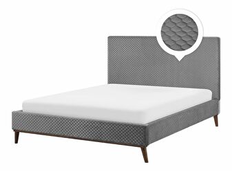 Manželská postel 180 cm BARON (s roštem) (šedá)