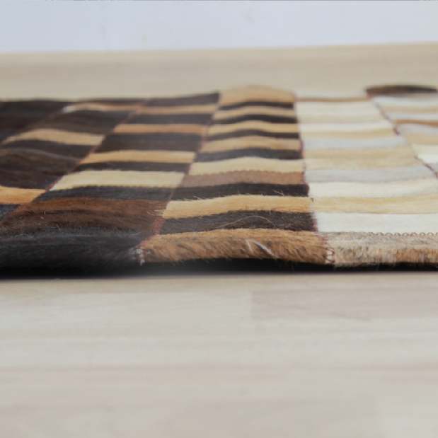 Kožený koberec 200x300 cm Kazuko TYP 07 (hovězí kůže + vzor patchwork)