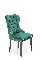 Jídelní židle Minety (smaragdová + černá)
