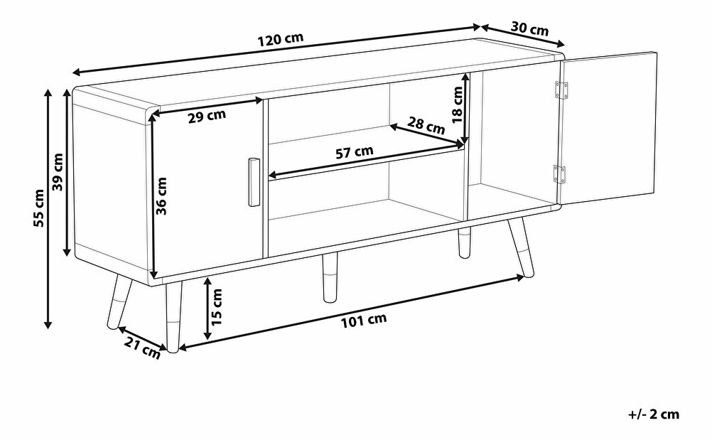 TV stolek/skříňka BALAGO (bílá)