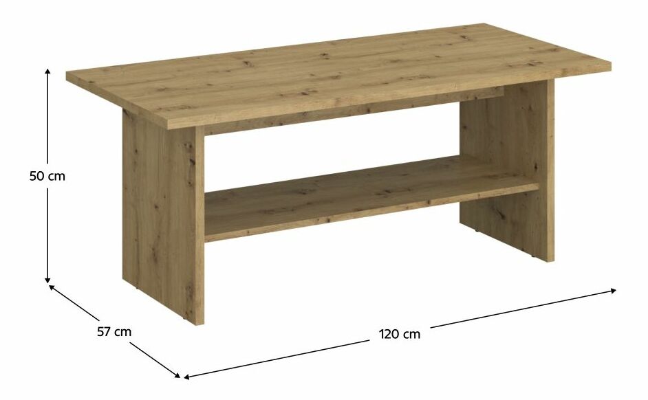 Konferenční stolek IRON (dub artisan)