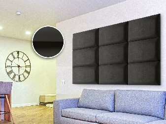 Čalouněný panel Soundless 40x30 cm (tmavě šedý)