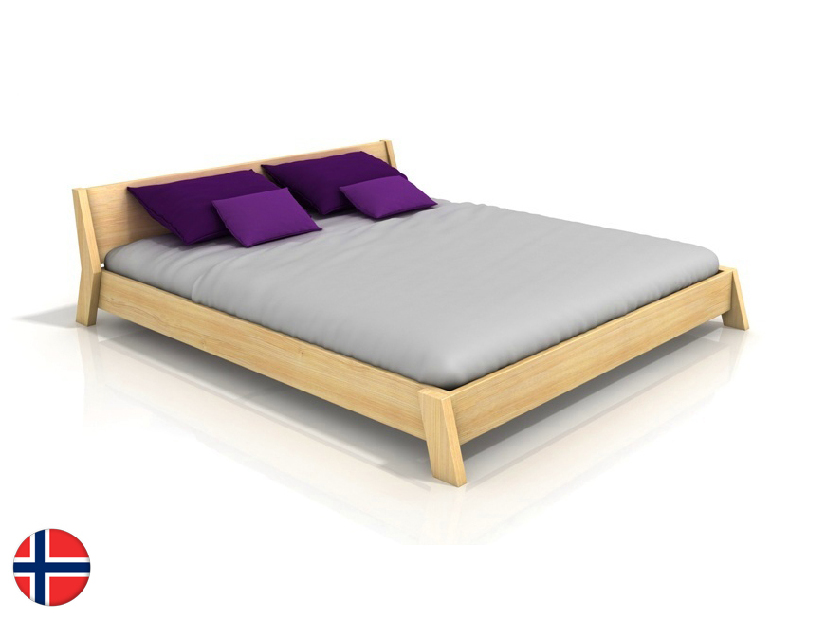 Manželská postel 180 cm Naturlig Skjolden (borovice) (s roštem)