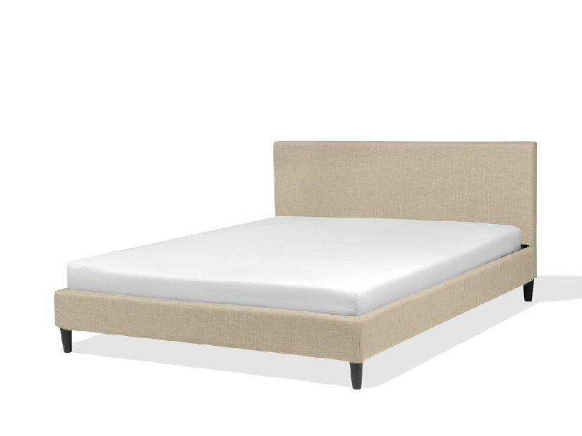 Manželská postel 160 cm FUTTI (s roštem) (béžová)