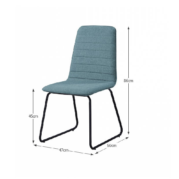 Jídelní židle Danuta (modrá + černá)