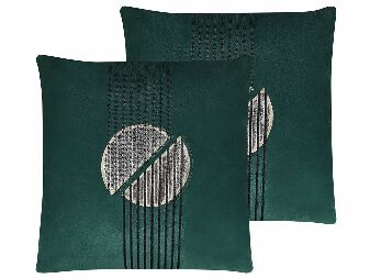 Sada 2 ozdobných polštářů 45 x 45 cm Cerop (zelená)