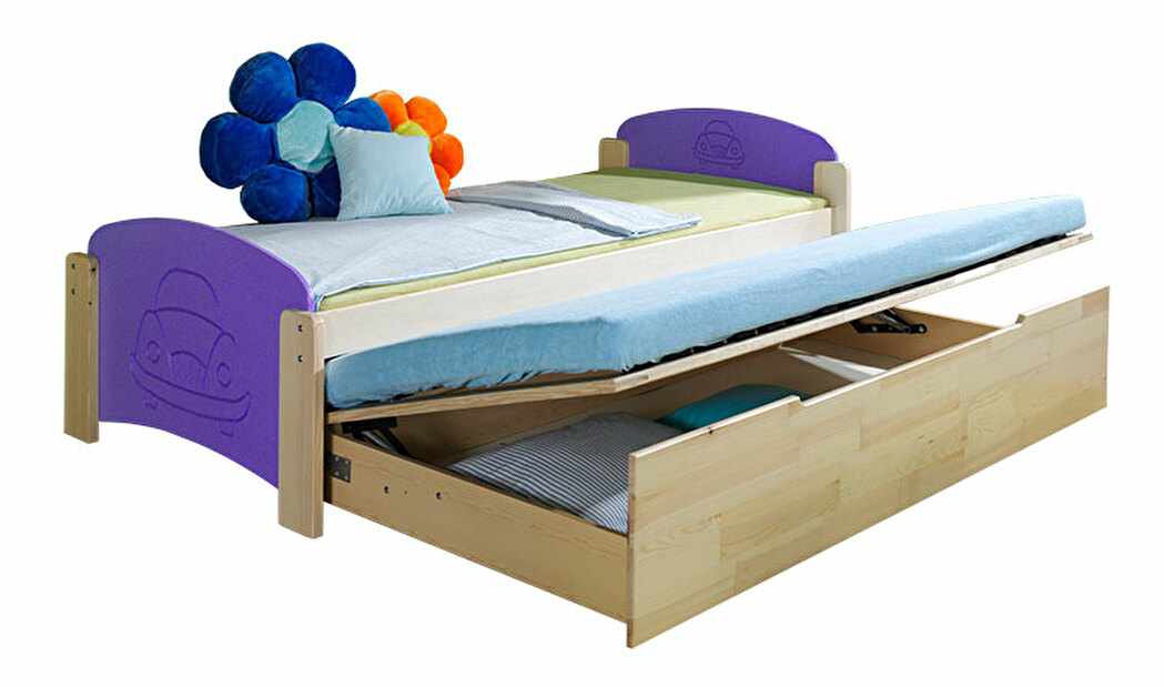 Rozkládací postel 90 cm Jeno (s rošty a úl. prostorem)