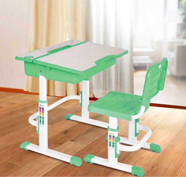 Dětský psací stolek ASTRO 2 zelená (se židlí) *výprodej