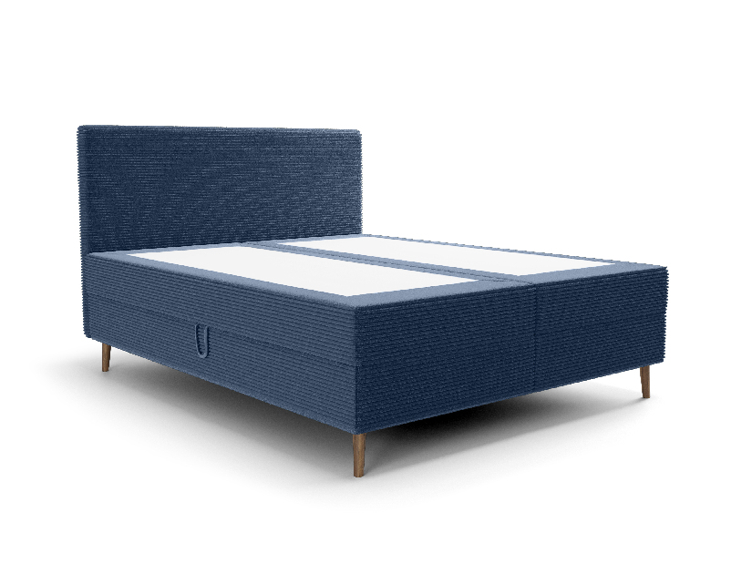 Jednolůžková postel 120 cm Napoli Comfort (modrá) (s roštem, s úl. prostorem)