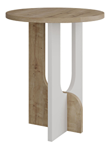 Příruční stolek Leilani (dub + bílá)