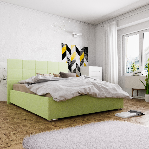 Manželská postel 160 cm Foxxie 4 (zelená)